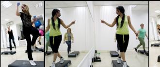 Types and tasks of step aerobics